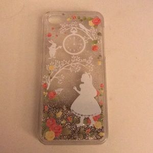 Alice in wonderland glitter iPhone 5s case